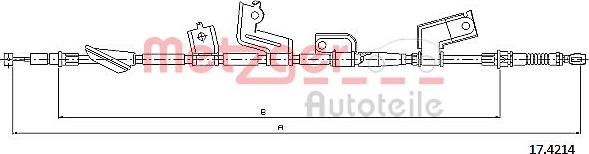 Metzger 17.4214 - Трос, гальмівна система autocars.com.ua