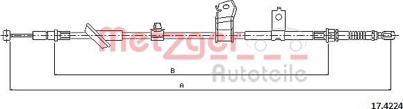 Metzger 17.4224 - Трос, гальмівна система autocars.com.ua