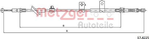 Metzger 17.4225 - Тросик, cтояночный тормоз avtokuzovplus.com.ua