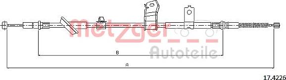 Metzger 17.4226 - Трос, гальмівна система autocars.com.ua