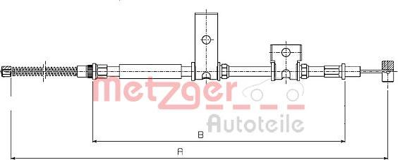 Metzger 17.5013 - Трос, гальмівна система autocars.com.ua