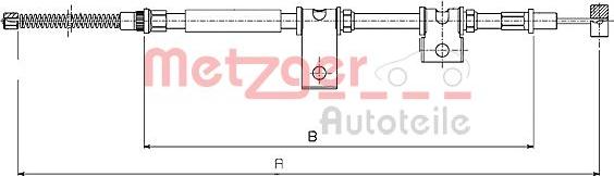 Metzger 17.5016 - Трос, гальмівна система autocars.com.ua