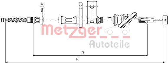 Metzger 17.5020 - Трос, гальмівна система autocars.com.ua