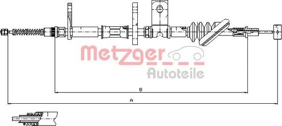 Metzger 17.5021 - Тросик, cтояночный тормоз avtokuzovplus.com.ua