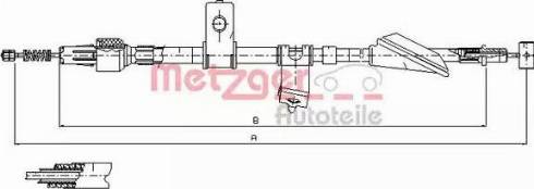 Metzger 17.5035 - Трос, гальмівна система autocars.com.ua