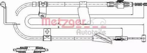 Metzger 17.5036 - Трос, гальмівна система autocars.com.ua