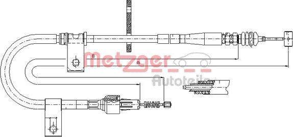 Metzger 17.5041 - Тросик, cтояночный тормоз avtokuzovplus.com.ua