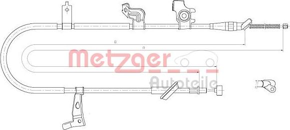 Metzger 17.5060 - Тросик, cтояночный тормоз avtokuzovplus.com.ua