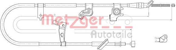 Metzger 17.5061 - Трос, гальмівна система autocars.com.ua