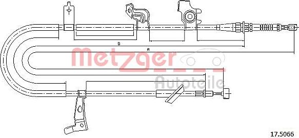 Metzger 17.5066 - Тросик, cтояночный тормоз avtokuzovplus.com.ua