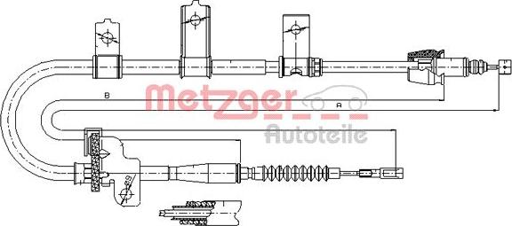 Metzger 17.6021 - Трос, гальмівна система autocars.com.ua