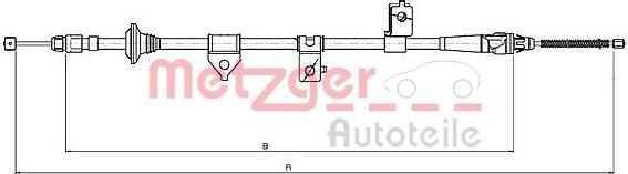 Metzger 17.6026 - Трос, гальмівна система autocars.com.ua