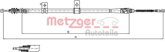 Metzger 17.6032 - Трос, гальмівна система autocars.com.ua