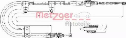 Metzger 17.6040 - Трос, гальмівна система autocars.com.ua