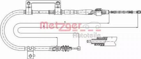 Metzger 17.6041 - Трос, гальмівна система autocars.com.ua