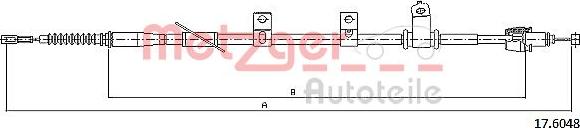 Metzger 17.6048 - Трос, гальмівна система autocars.com.ua