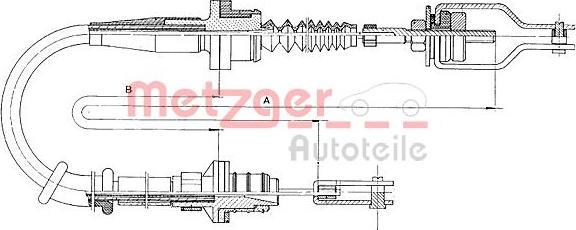 Metzger 18.0052 - Трос, управління зчепленням autocars.com.ua