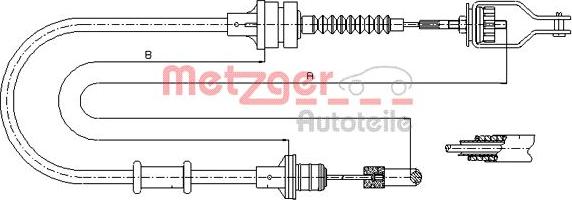 Metzger 18.0072 - Трос, управління зчепленням autocars.com.ua