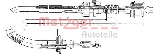 Metzger 18.162 - Трос, управління зчепленням autocars.com.ua