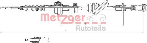 Metzger 18.3010 - Трос, управління зчепленням autocars.com.ua