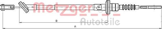 Metzger 18.3500 - Трос, управління зчепленням autocars.com.ua