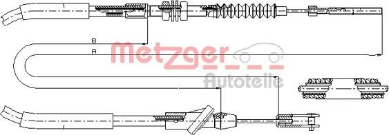 Metzger 18.6103 - Трос, управління зчепленням autocars.com.ua