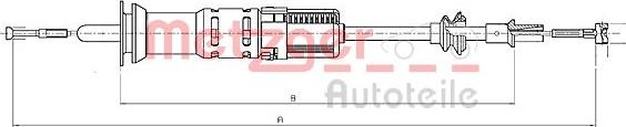 Metzger 19.211E - Трос, управление сцеплением avtokuzovplus.com.ua