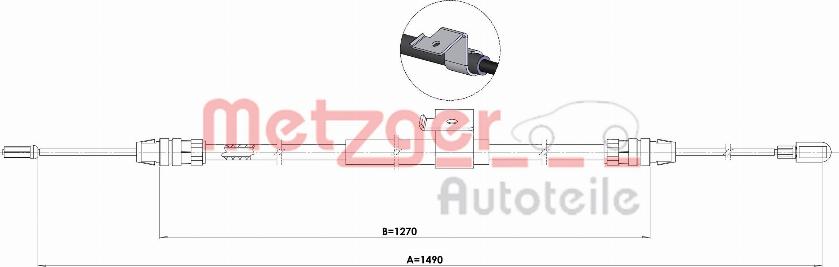 Metzger 1.FO001 - Трос, гальмівна система autocars.com.ua