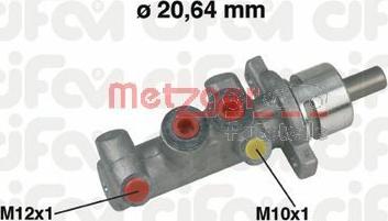 Metzger 202-416 - Головний гальмівний циліндр autocars.com.ua