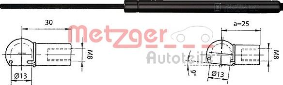 Metzger 2110338 - Газовая пружина, упор autodnr.net