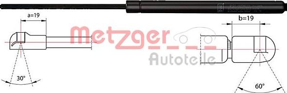Metzger 2110449 - Газова пружина, кришка багажник autocars.com.ua