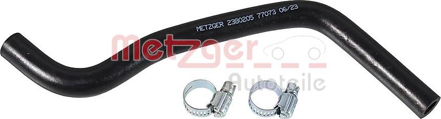 Metzger 2380205 - Шланг, вентиляція картера autocars.com.ua