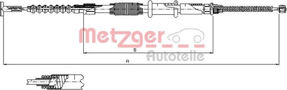 Metzger 241.1 - Трос, гальмівна система autocars.com.ua