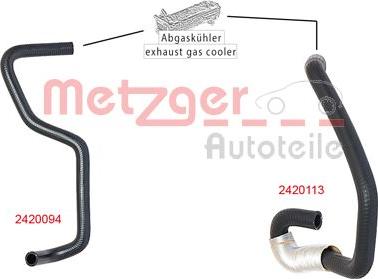 Metzger 2420094 - Шланг радиатора avtokuzovplus.com.ua