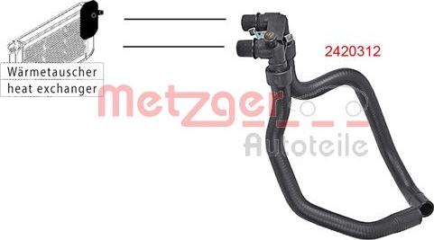 Metzger 2420312 - Шланг радіатора autocars.com.ua