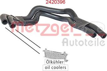 Metzger 2420396 - Шланг радіатора autocars.com.ua