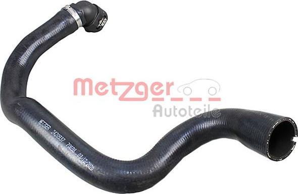 Metzger 2420937 - Шланг радіатора autocars.com.ua