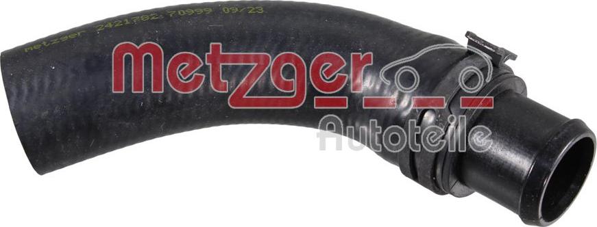 Metzger 2421782 - Шланг радіатора autocars.com.ua