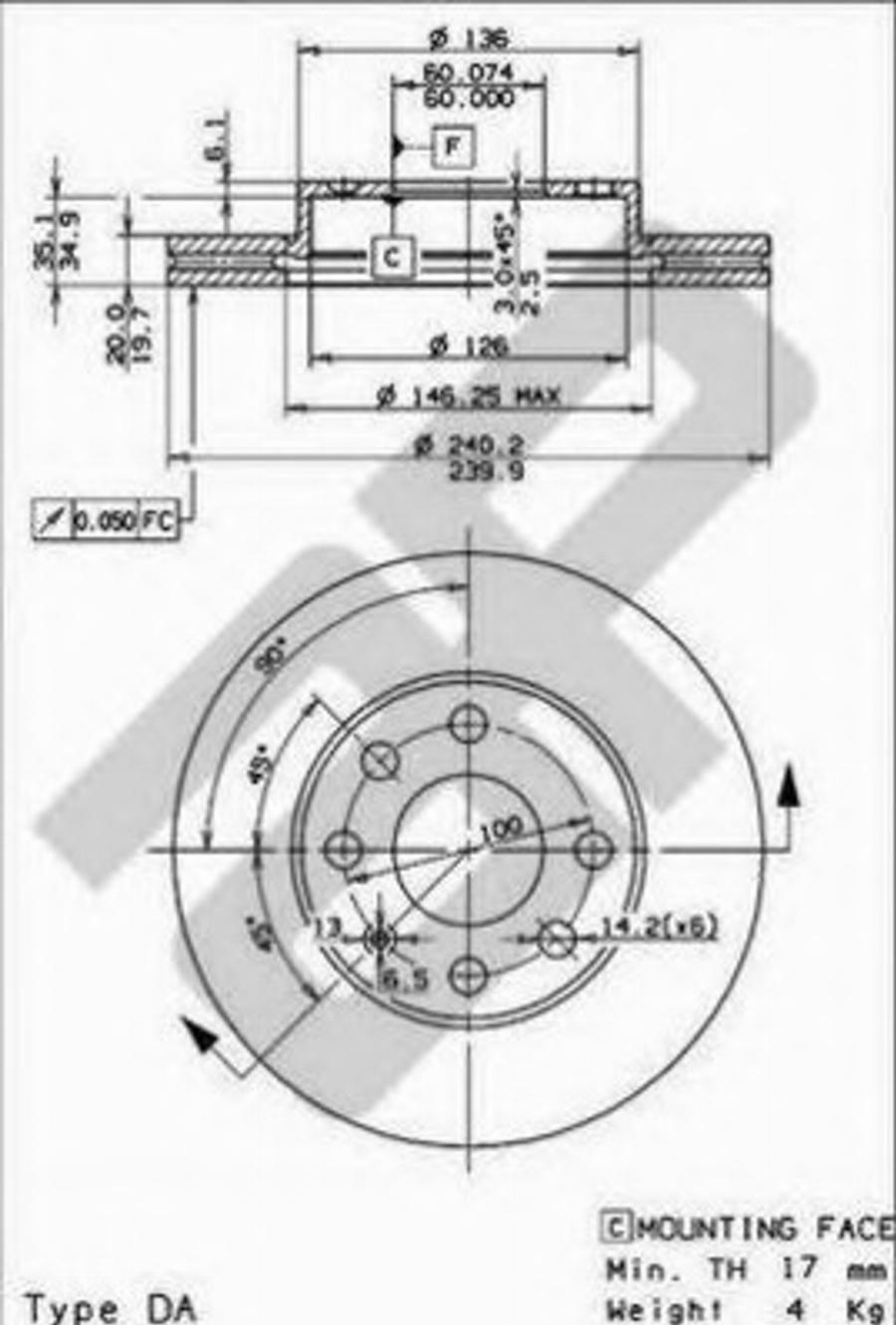 Metzger 24221 - Тормозной диск autodnr.net