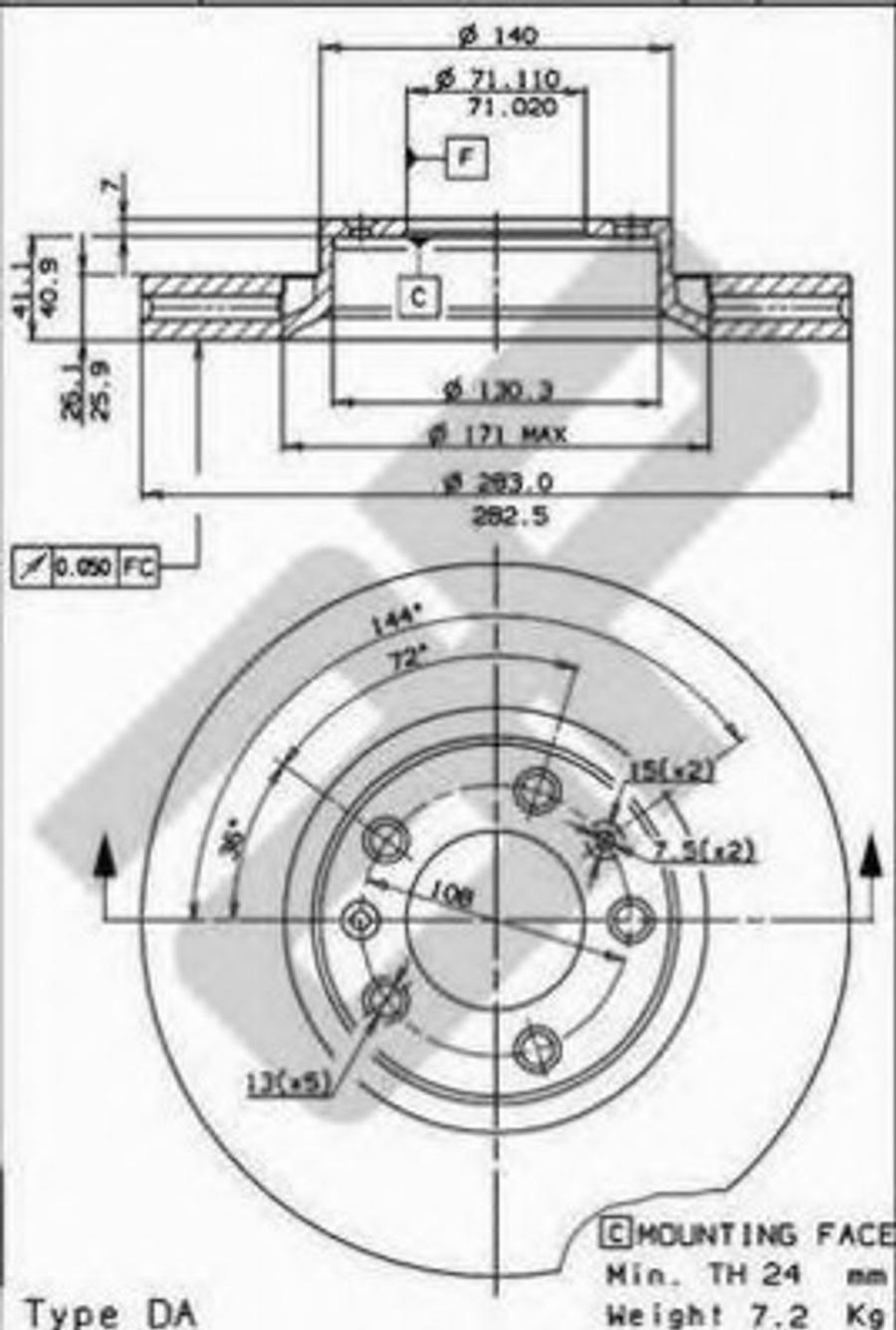 Metzger 24367 - Тормозной диск autodnr.net