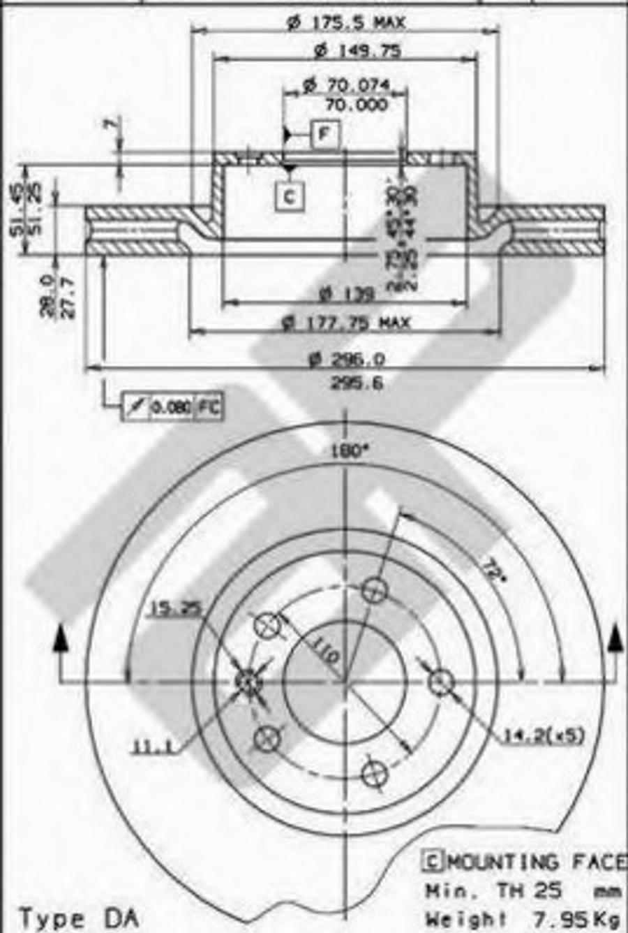 Metzger 24455V - Тормозной диск autodnr.net