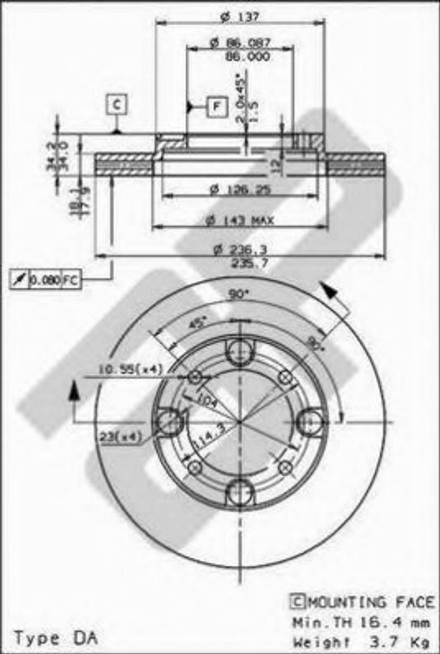 Metzger 24581 - Тормозной диск avtokuzovplus.com.ua