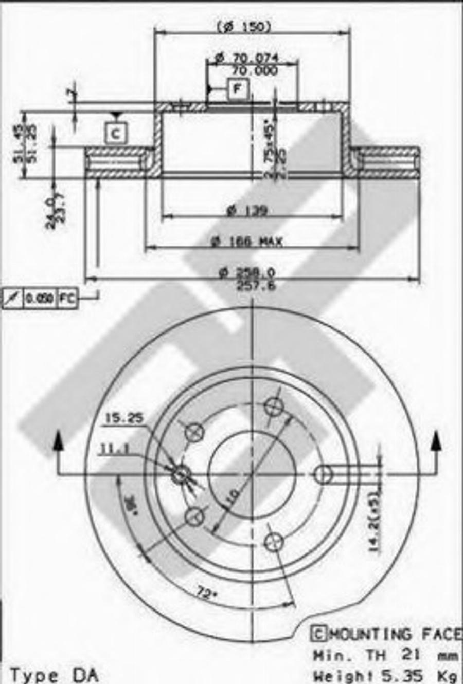 Metzger 24598 - Тормозной диск avtokuzovplus.com.ua