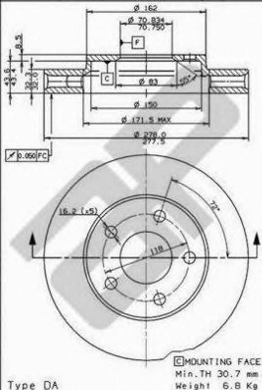 Metzger 24733E - Тормозной диск avtokuzovplus.com.ua