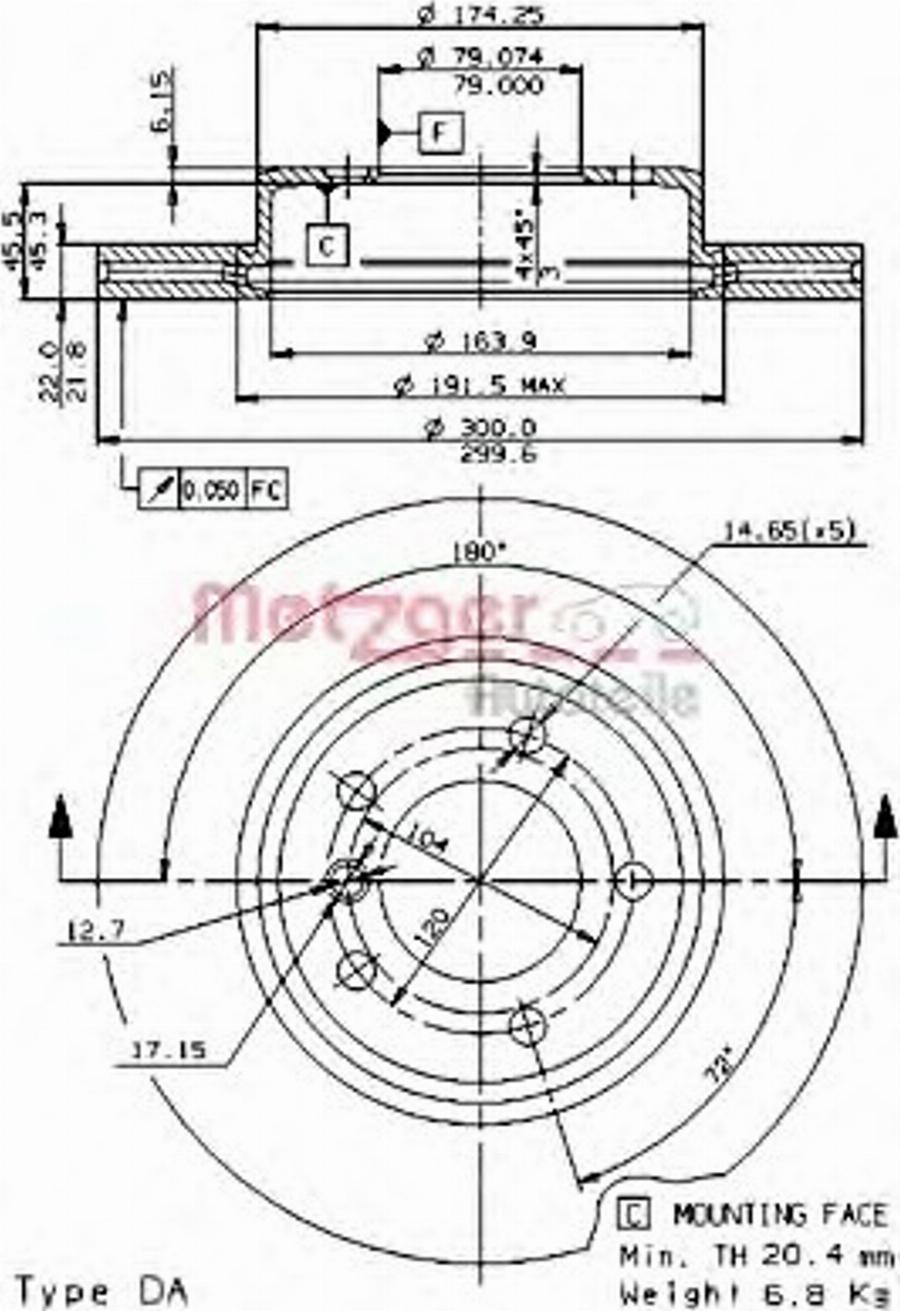 Metzger 24746V - Гальмівний диск autocars.com.ua