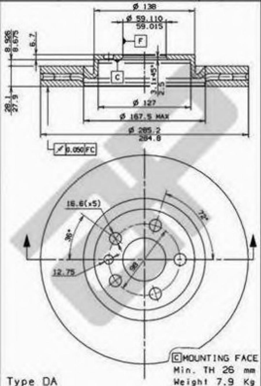 Metzger 24800 V - Тормозной диск avtokuzovplus.com.ua