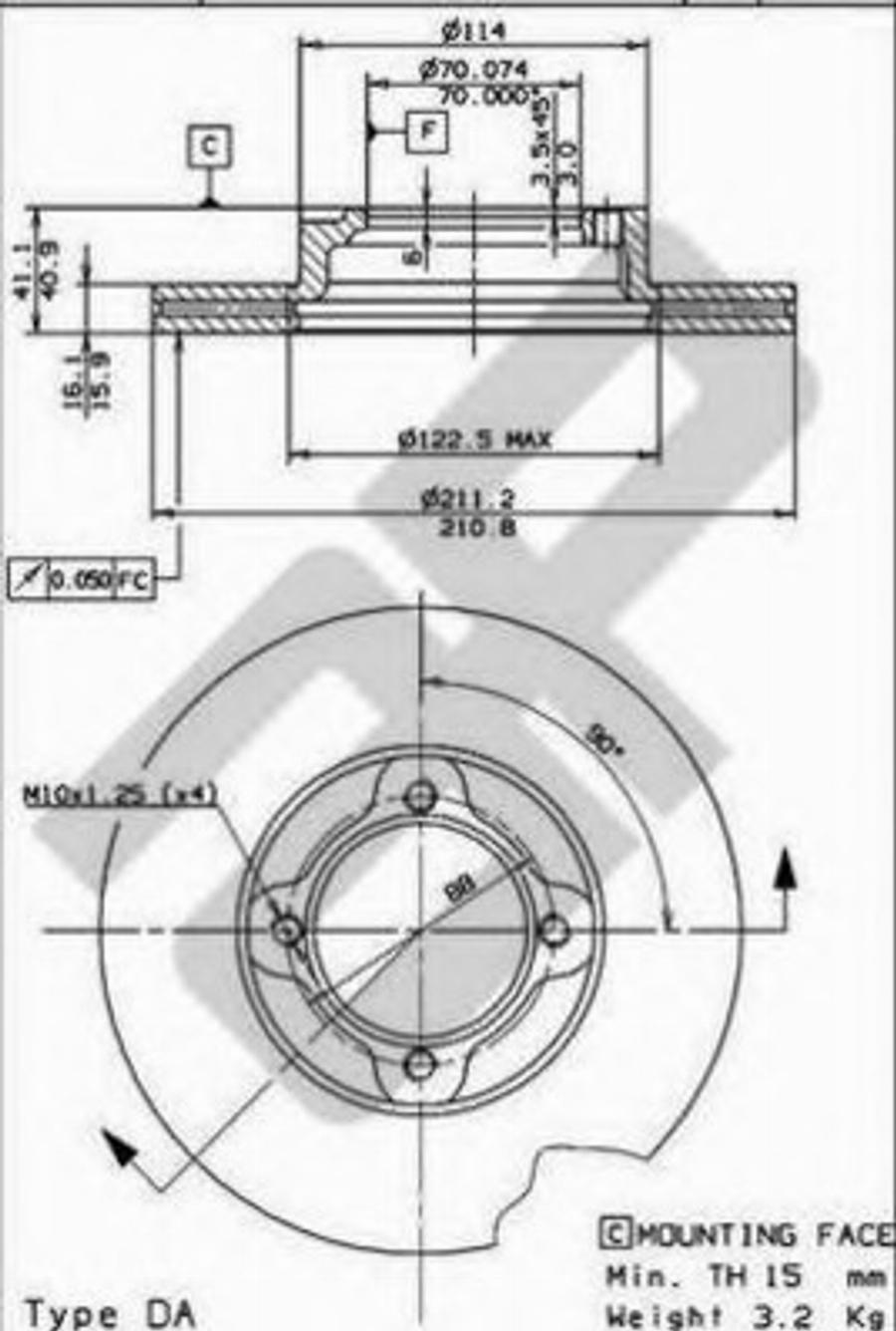 Metzger 24822 - Гальмівний диск autocars.com.ua