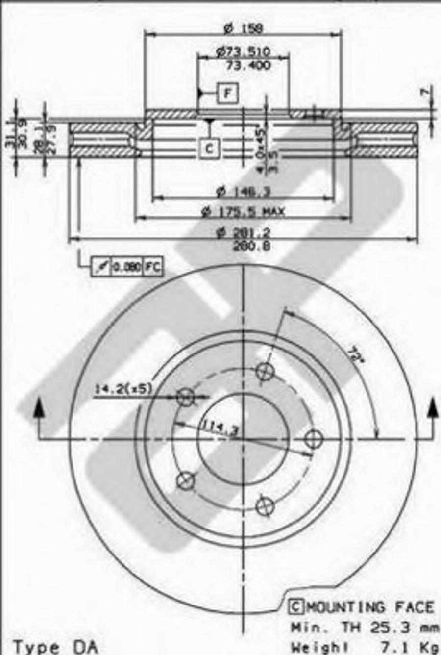 Metzger 24842 - Тормозной диск avtokuzovplus.com.ua