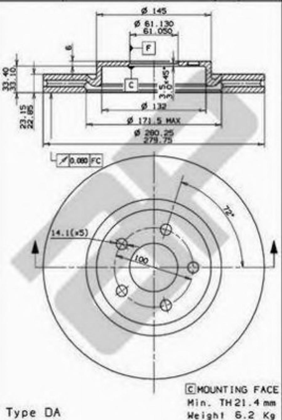 Metzger 24854 - Тормозной диск autodnr.net