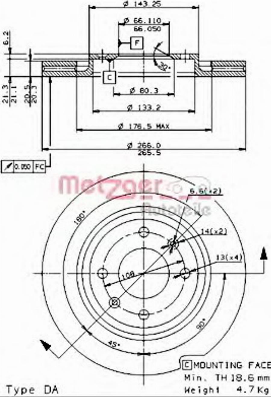 Metzger 24914E - Тормозной диск autodnr.net